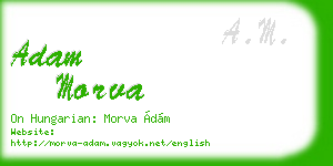 adam morva business card